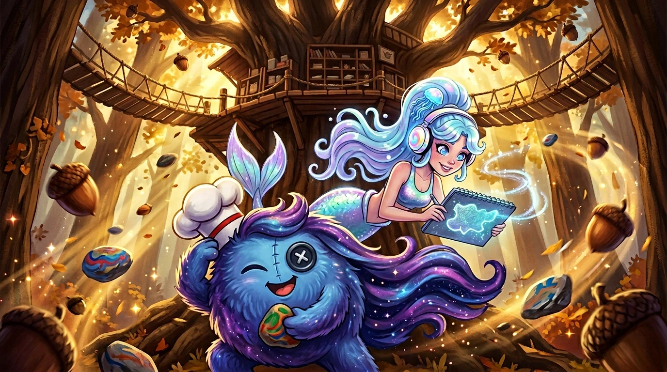A scene from a Mysh adventure