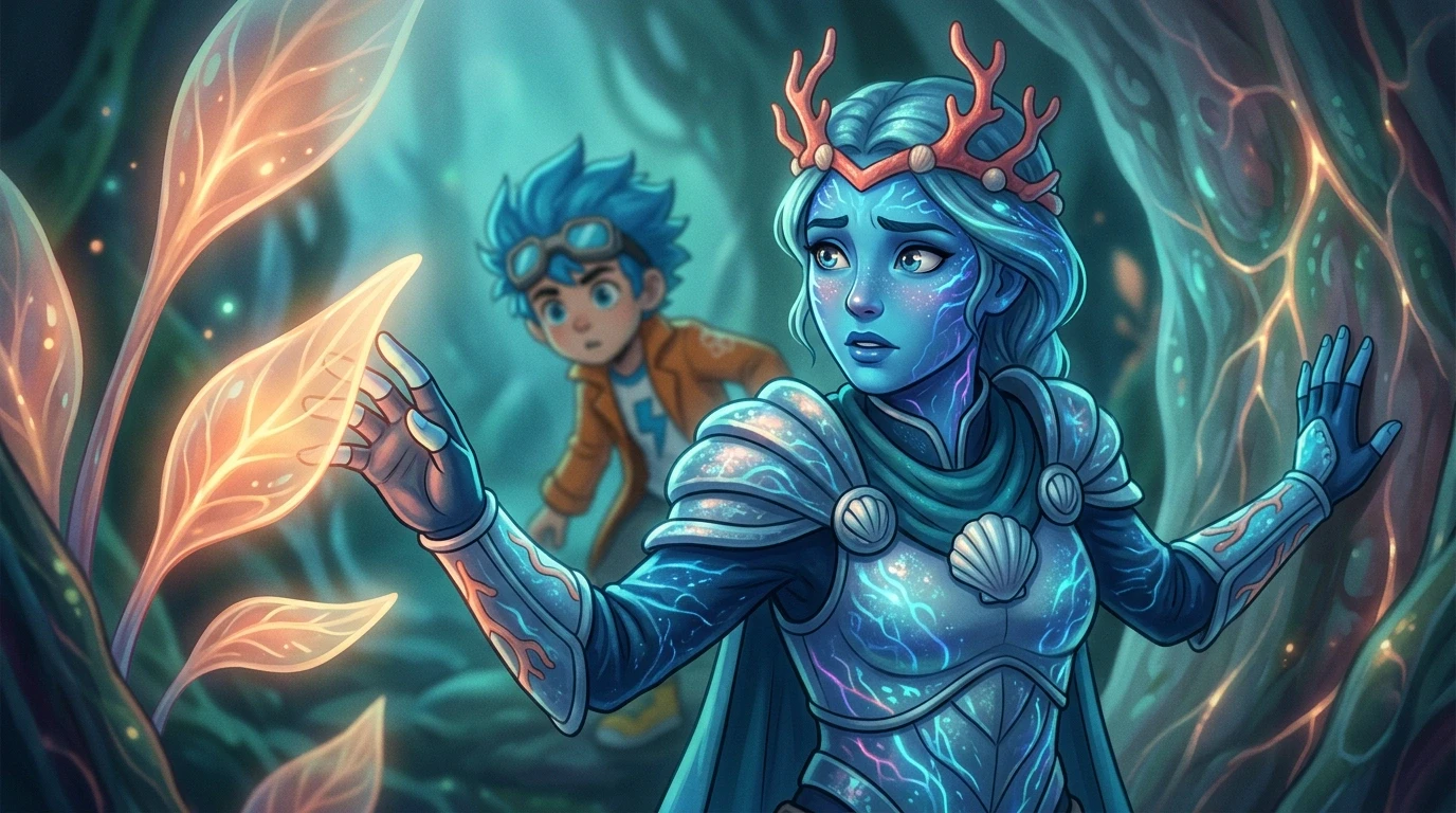 A scene from a Mysh adventure