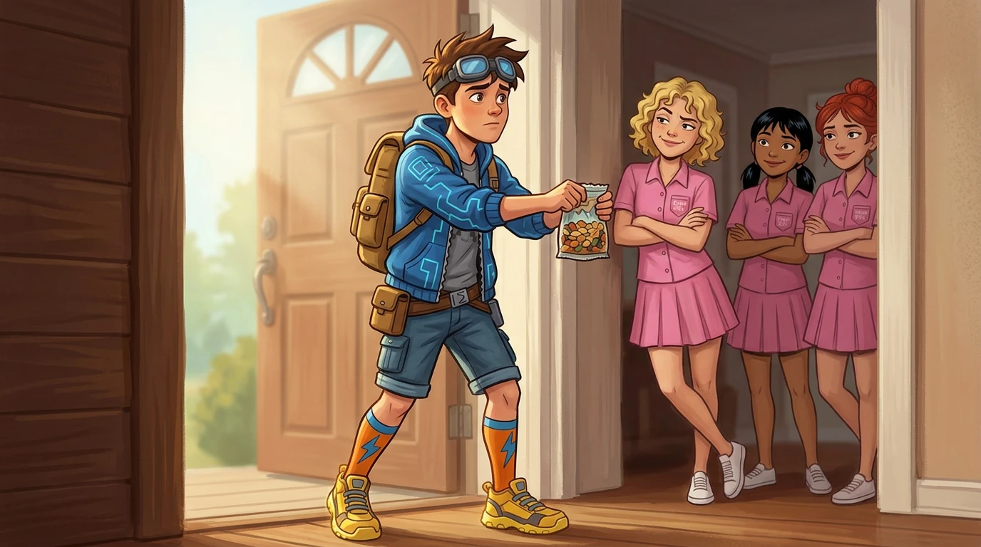 A scene from a Mysh adventure