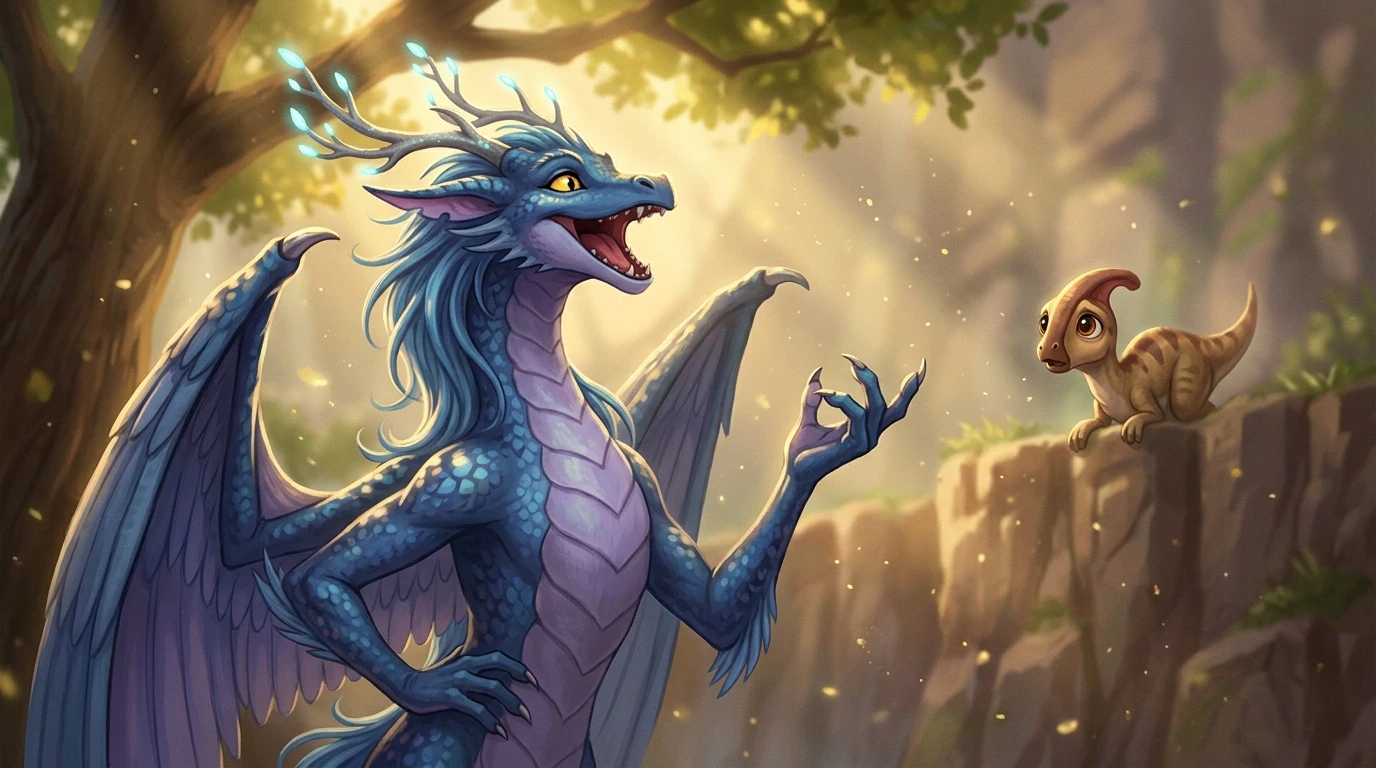 A scene from a Mysh adventure